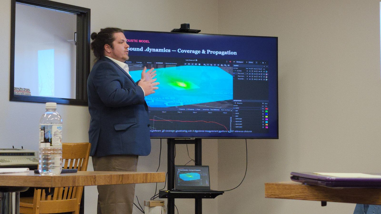 AKA Event Productions presenting sound propagation analysis at a municipal permit hearing