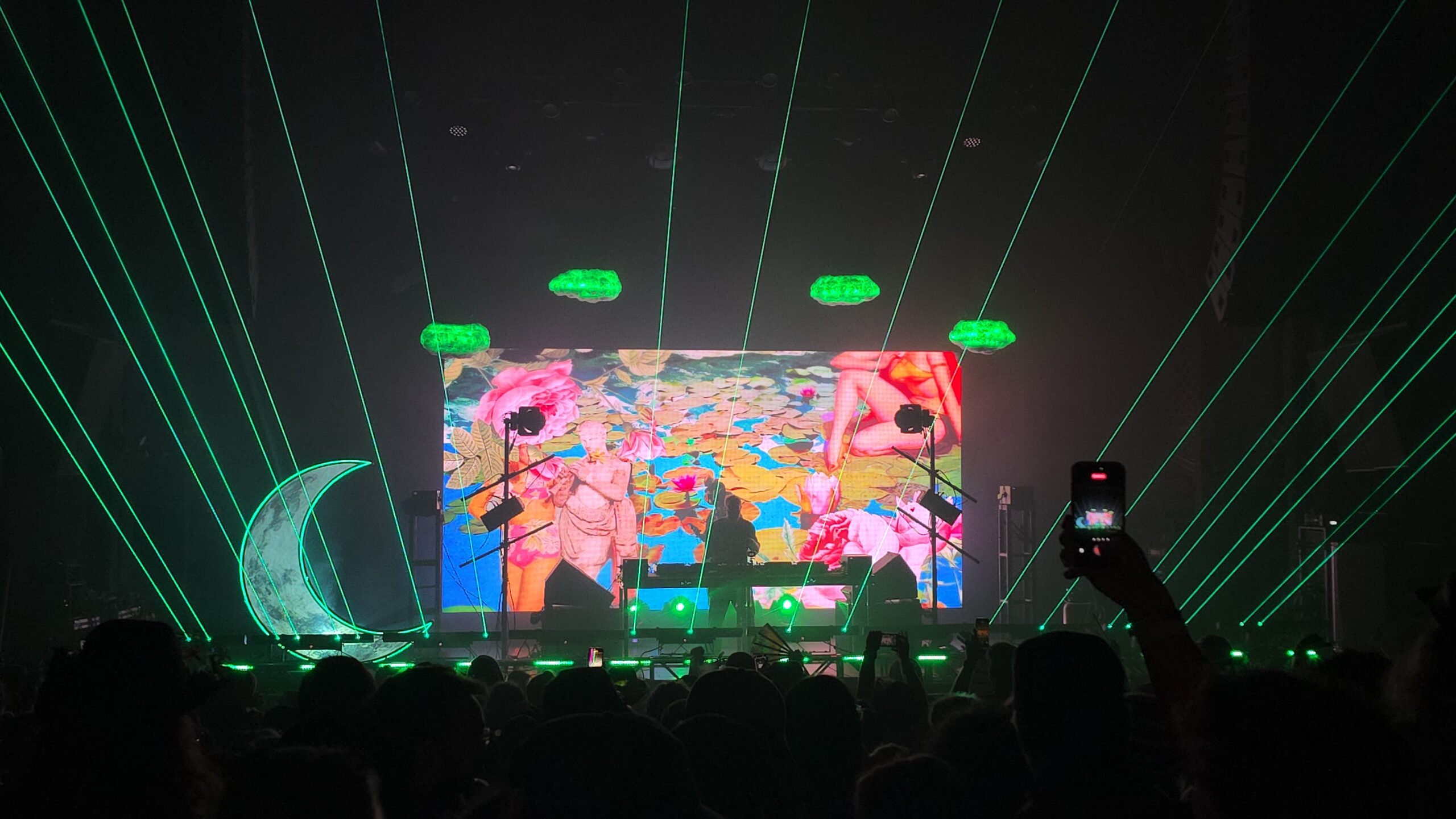 AKA Event Productions live show with LED wall, lasers, and crowd — Photo: AKA Event Productions at Ogden Theater